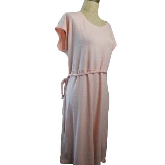 T by Talbots Size M Medium Tie Belt Cut Out Back Knit Casual Dress - Picture 1 of 3